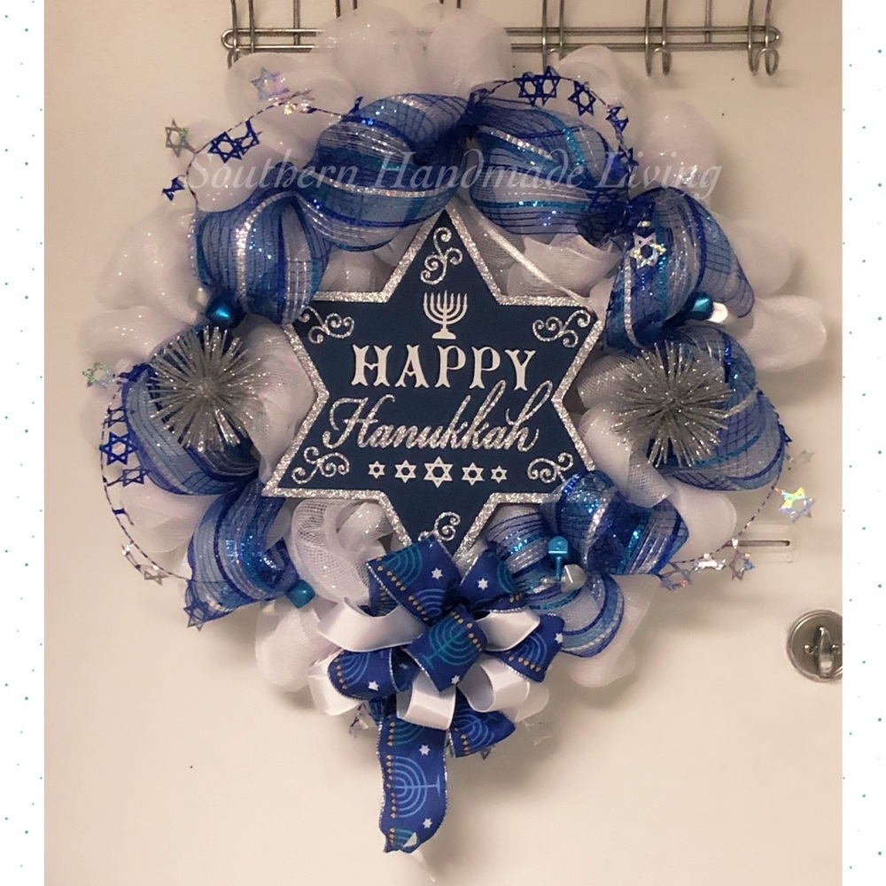 Happy Hanukkah Wreath